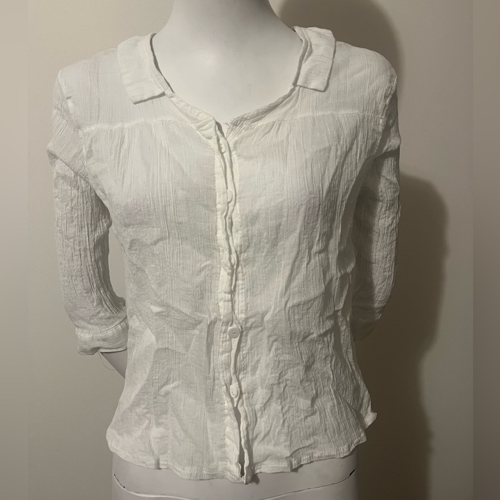 APM Women's White Button-Up Top